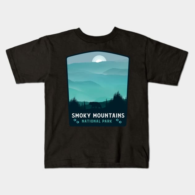 Smoky Mountains National Park Mountain Kids T-Shirt by Tonibhardwaj